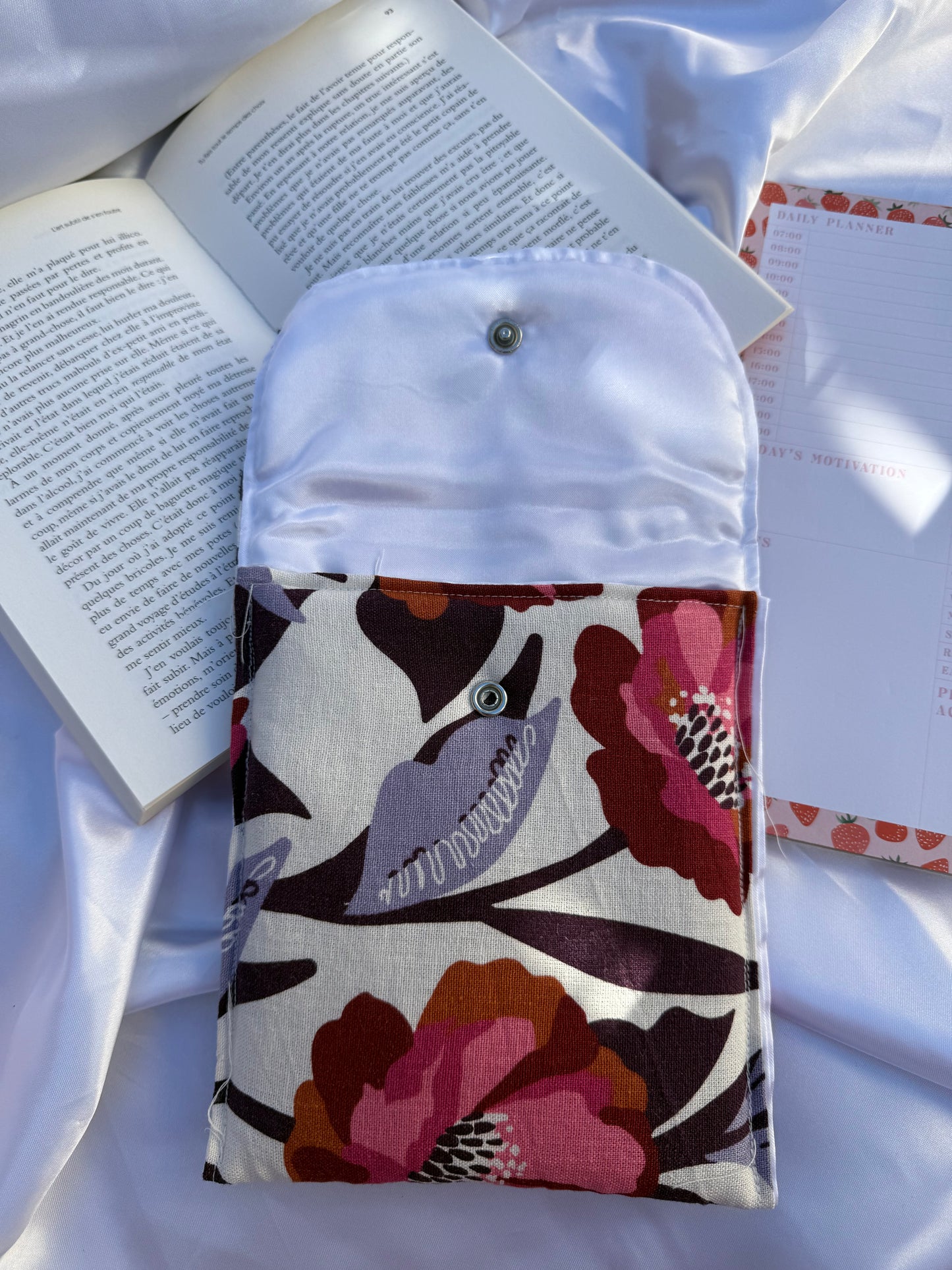 Housse de livres - fleurs