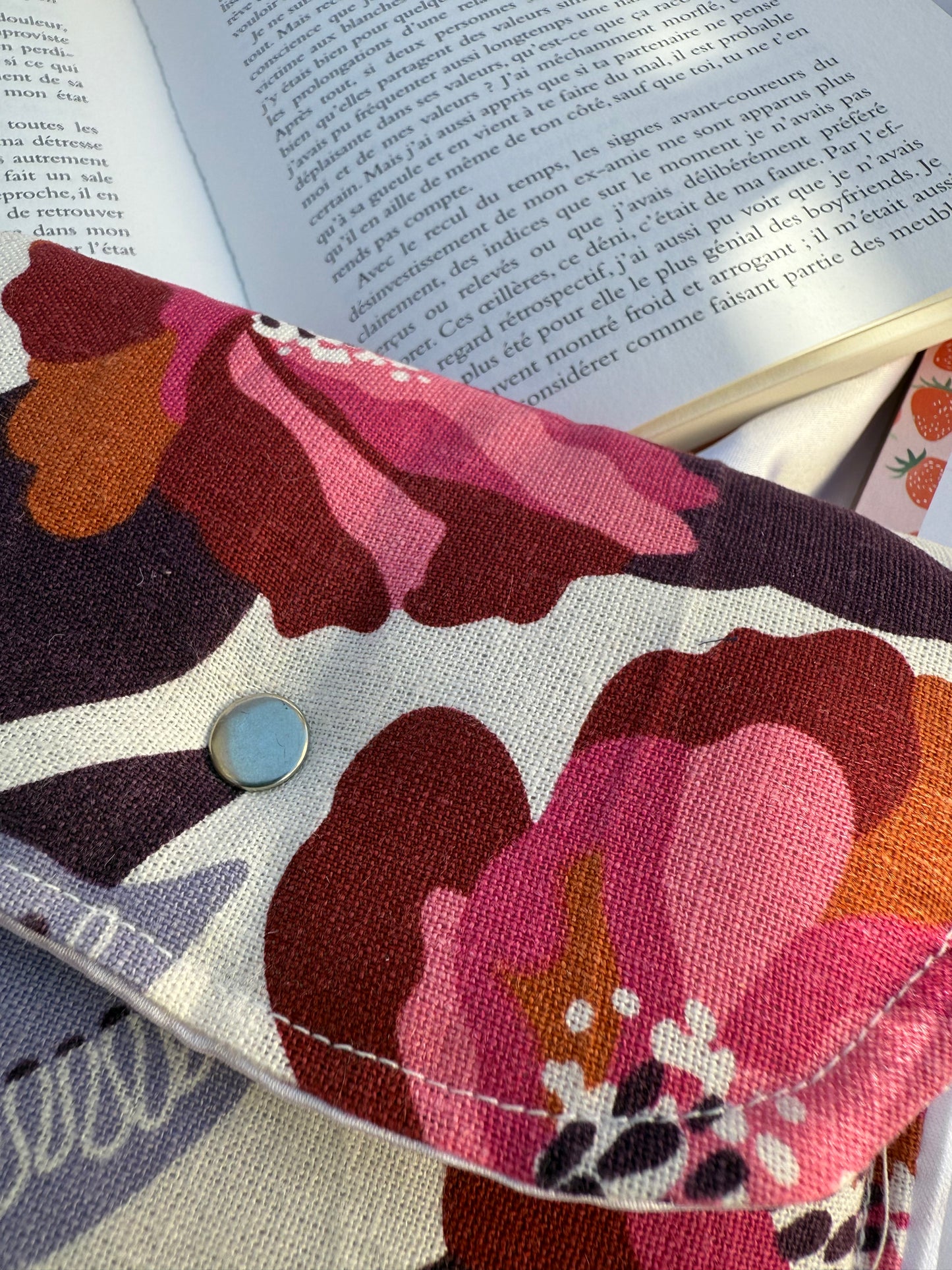 Housse de livres - fleurs