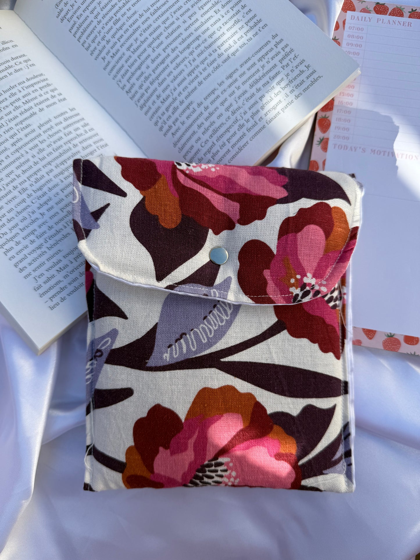 Housse de livres - fleurs