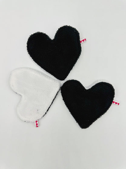 Doppelseitiger Make-up-Entferner aus Baumwolle - Schwarz &amp; Weiß