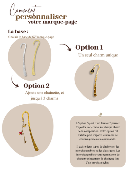 Marque-page acier inoxydable