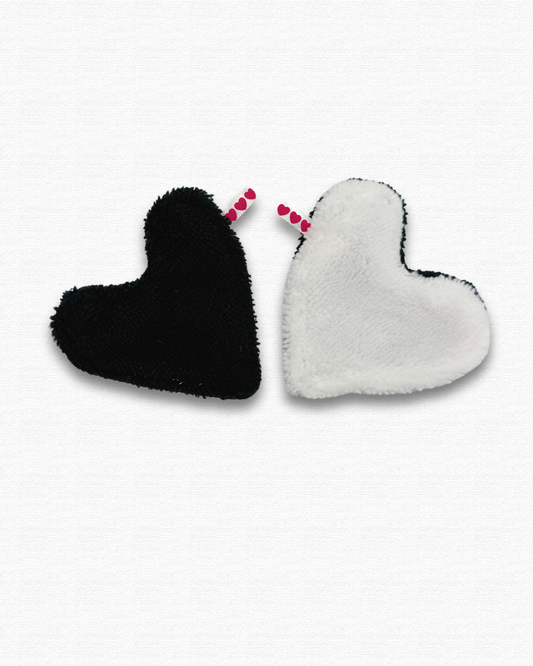 Coton démaquillant double face - noir & blanc