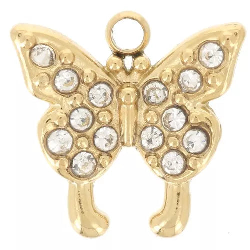 Mini Charm - Papillon strass